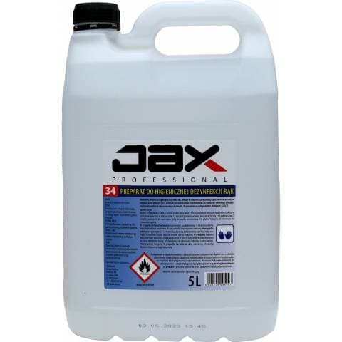PREPARAT DO HIGIENICZNEJ DEZYNFEKCJI RĄK JAX PROFESSIONAL 34 5l