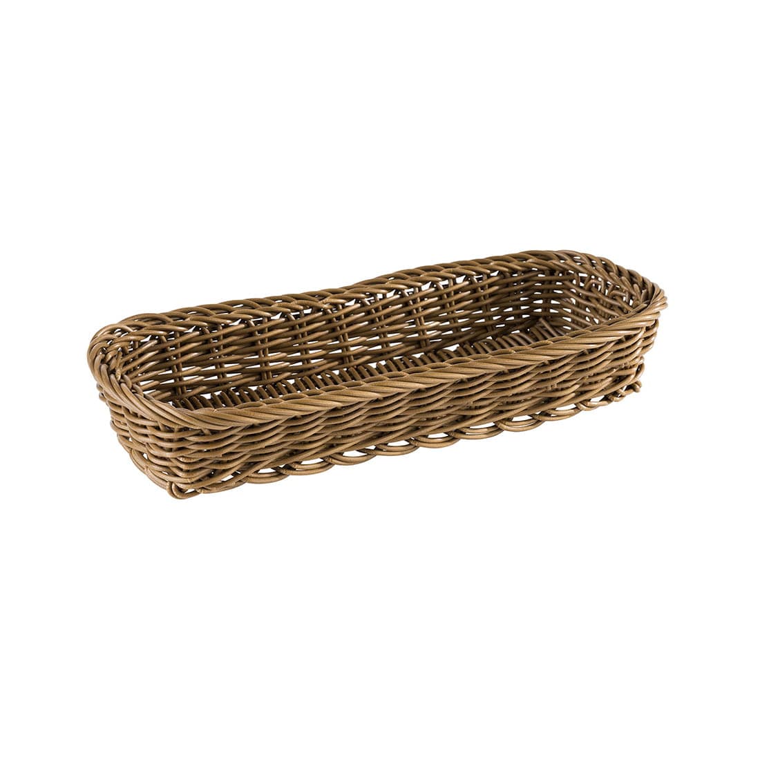 APS koszyk na sztućce brązowy, imitacja wikliny, 27 x 10 x 4,5 cm