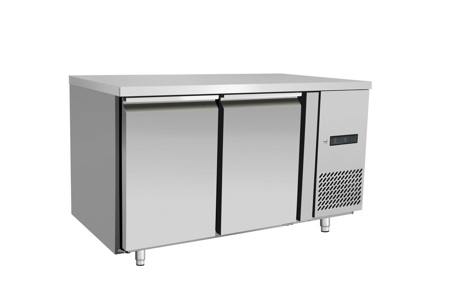 Stół chłodniczy 2-drzwiowy z agregatem bocznym, Arktic, Profi Line, Bez tylnego rantu, 215L, 230V/250W, 700x1350x(H)839mm