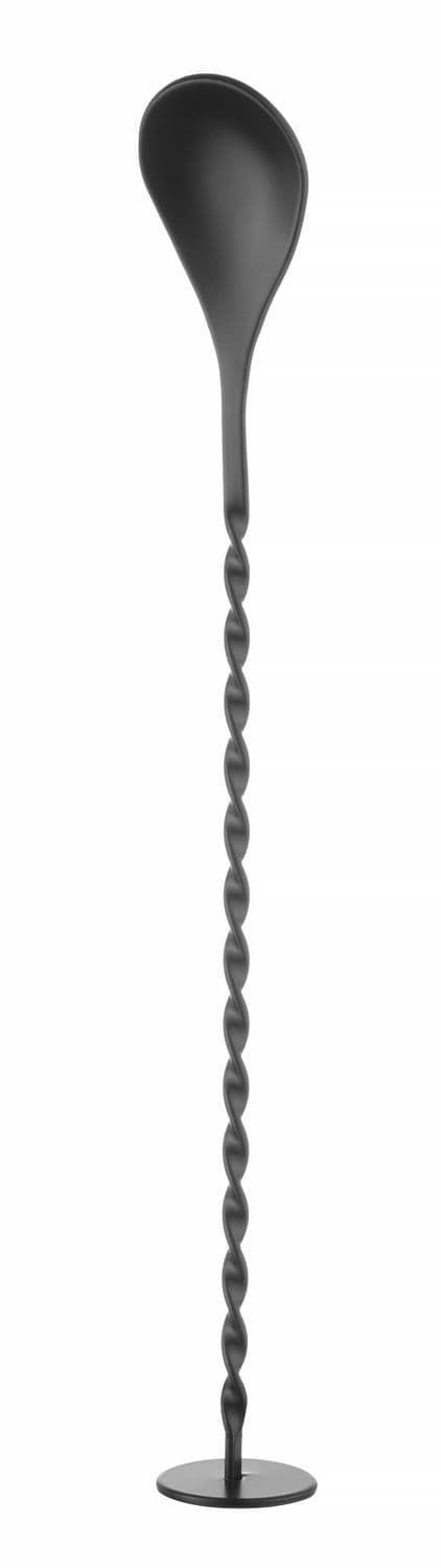 Łyżka barmańska z muddlerem, BarUp, czarny, 280x35mm