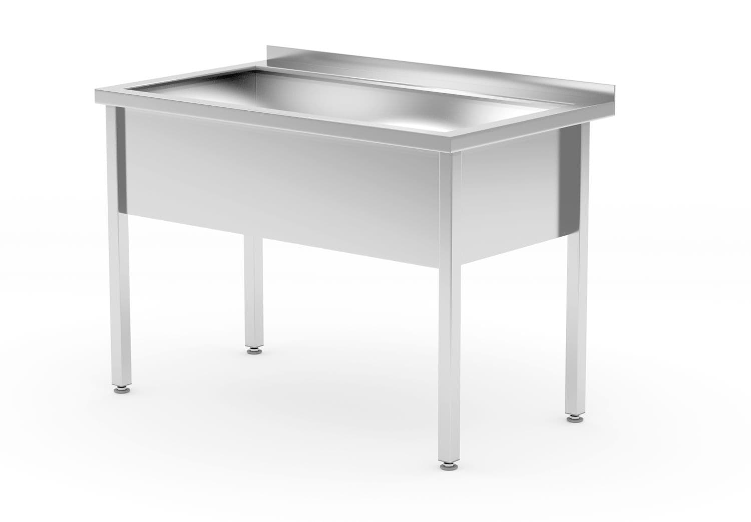 Stół z basenem – spawany, jednokomorowy, głębokość 700 mm, wysokość komory 300 mm, HENDI, Profi Line, 800x700x(H)850mm