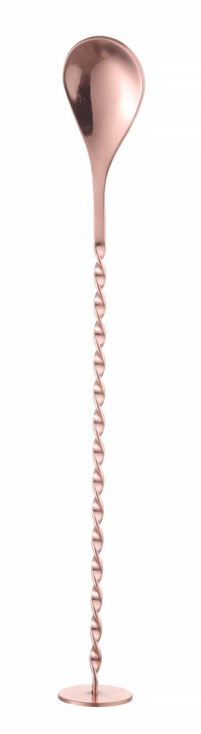 Łyżka barmańska z muddlerem, BarUp, miedziany, 280x35mm