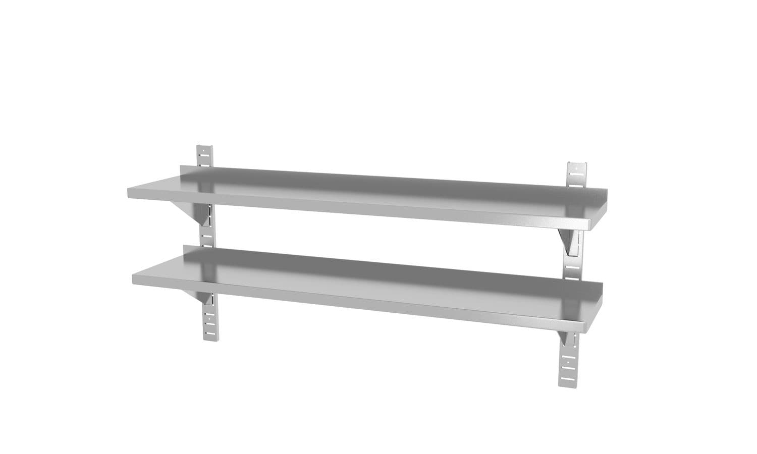 Półka wisząca przestawna, podwójna, z 2 konsolami, HENDI, 1400x300x(H)600mm