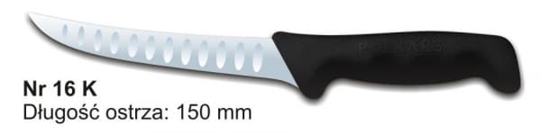  Nóż rzeźniczy ze szlifem kulowym POLKARS nr 16K – 150 mm 