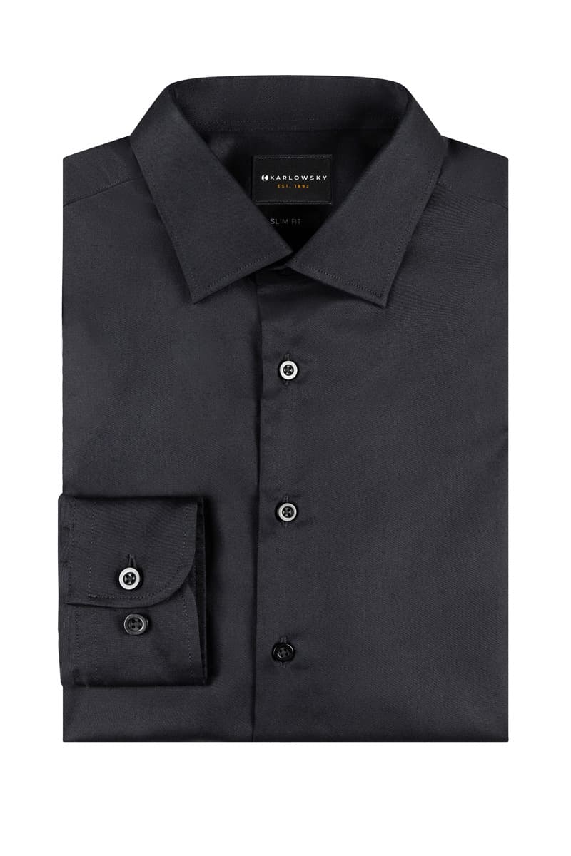  Koszula męska z długim rękawem Active-Stretch w kroju Slim-Fit BM 11/1/S kolor czarny 