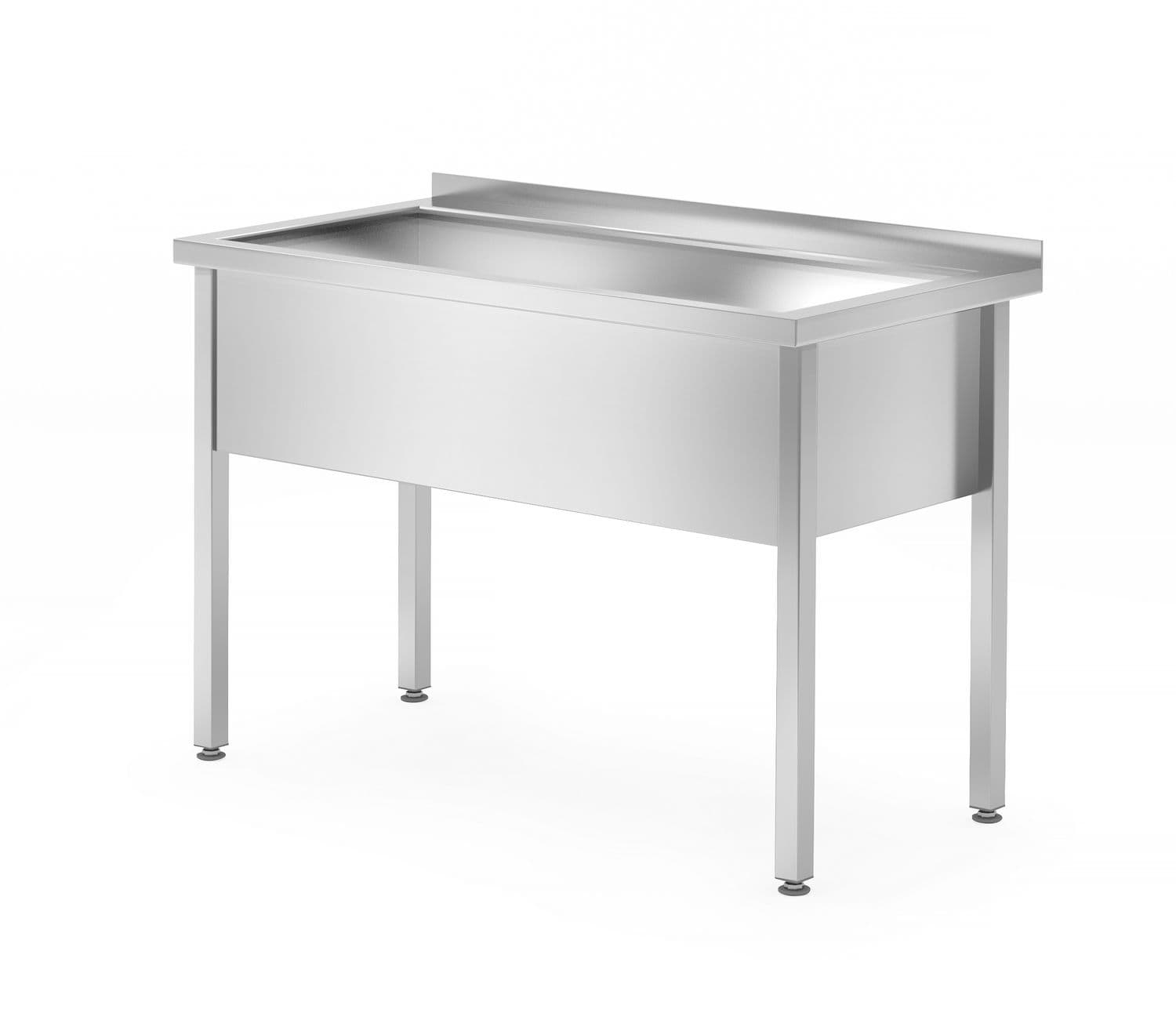 Stół z basenem – spawany, jednokomorowy, głębokość 700 mm, wysokość komory 300 mm, HENDI, Profi Line, 1000x700x(H)850mm