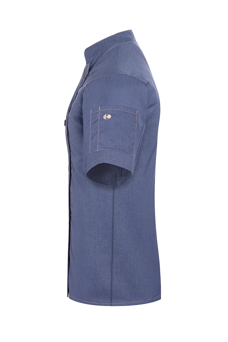  Bluza kucharska damska z krótkim rękawem Jeans-Style JF 21/15/54 kolor vintage niebieski 