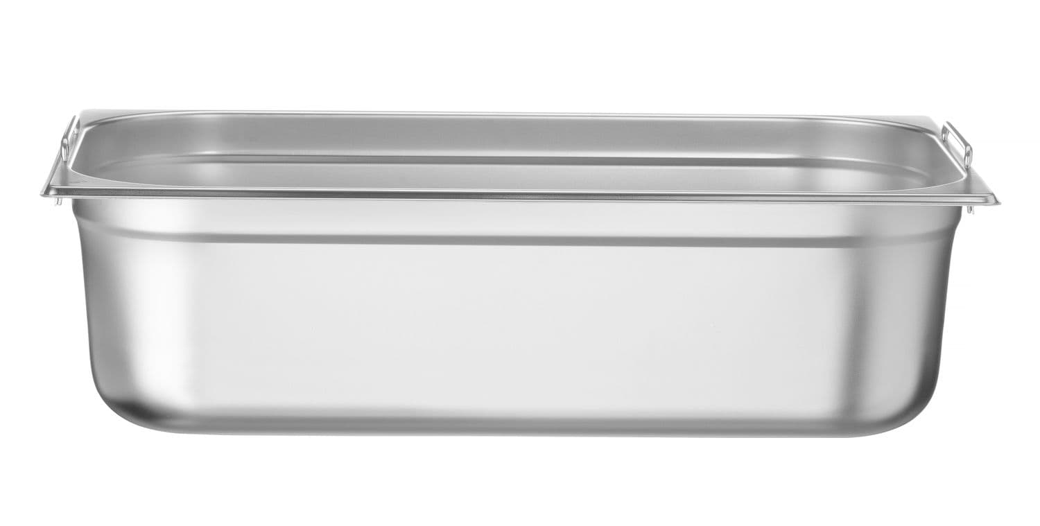 Pojemnik GN 1/1 z chowanymi uchwytami, HENDI, Profi Line PLUS, GN 1/1, 21L, srebrny, 530x325x(H)150mm