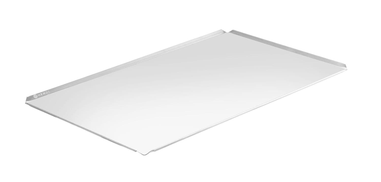 Blacha wypiekowa z 4 rantami, HENDI, srebrny, 600x400x(H)10mm, Prostokątny