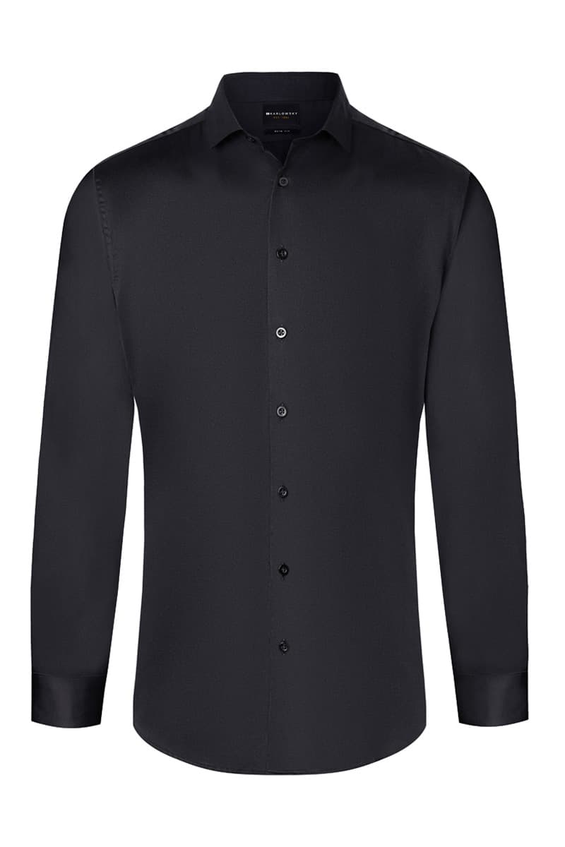  Koszula męska z długim rękawem Active-Stretch w kroju Slim-Fit BM 11/1/S kolor czarny 