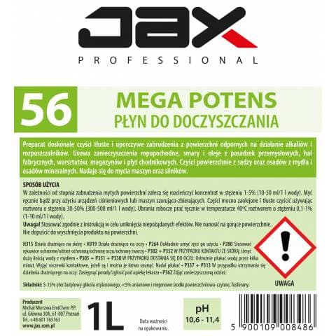 MEGA POTENS PREPARAT DO DOCZYSZCZANIA JAX PROFESSIONAL 56 1l
