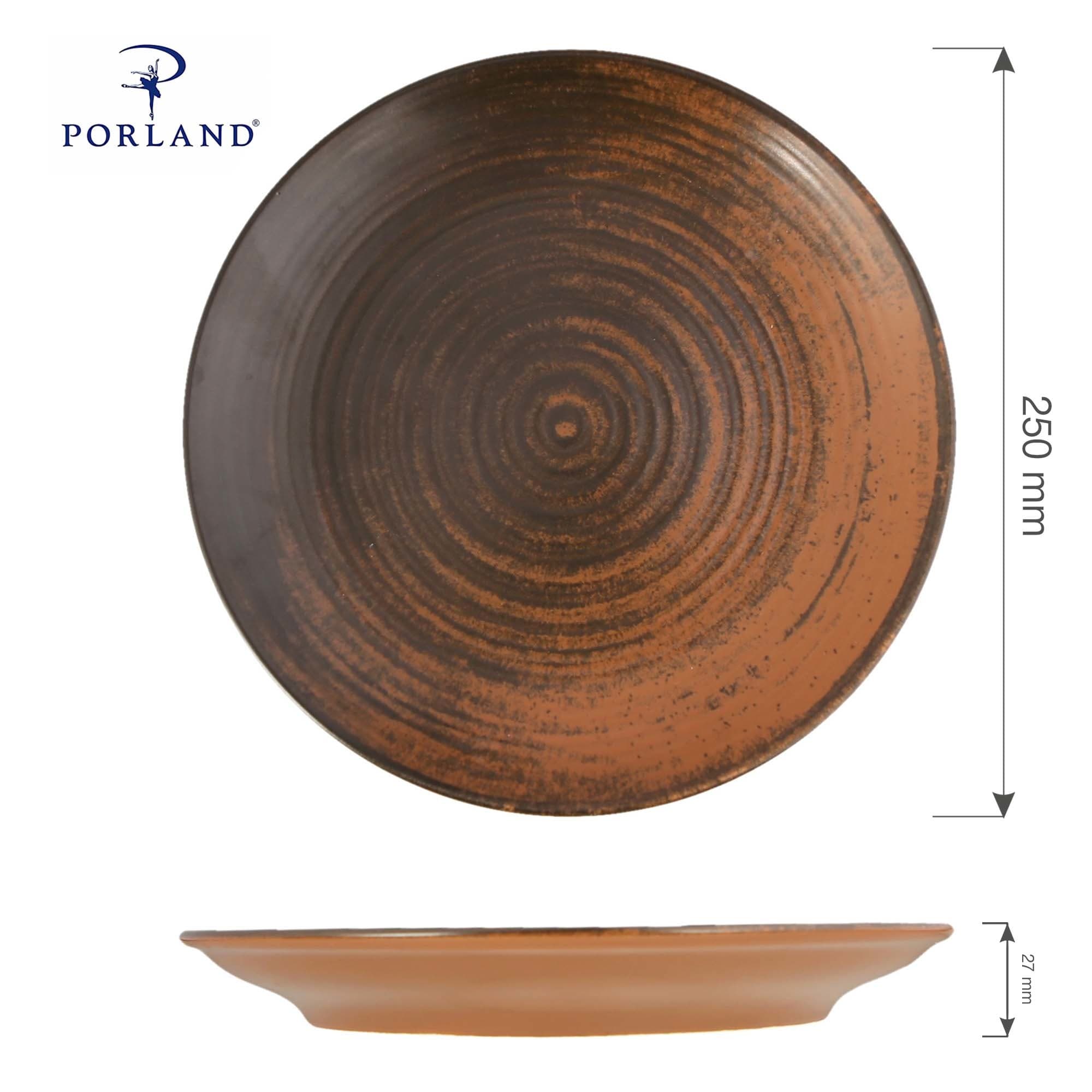 Talerz płytki Porland Lykke Brown 250 mm