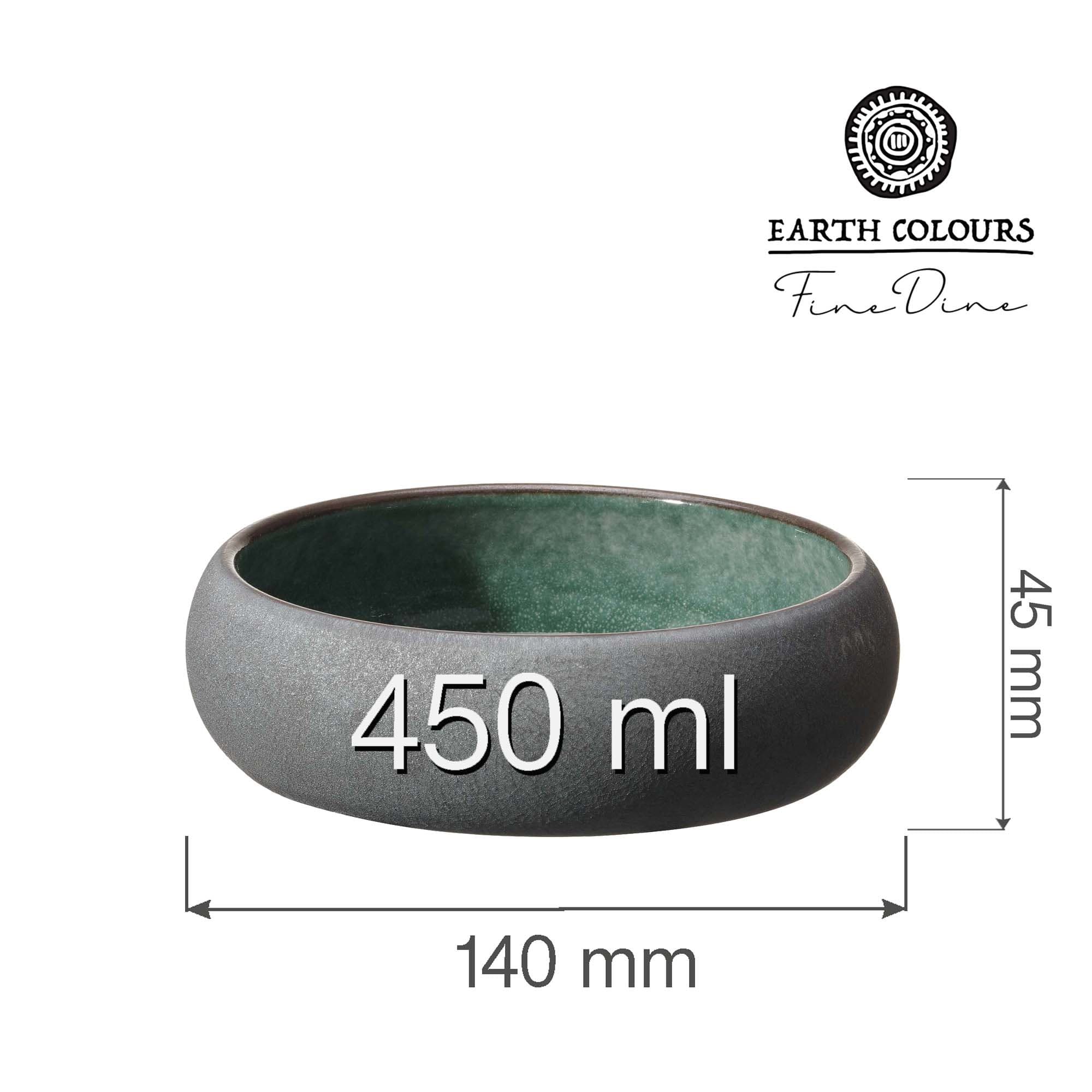 Miska porcelanowa Goro Brown Green Fine Dine 140mm
