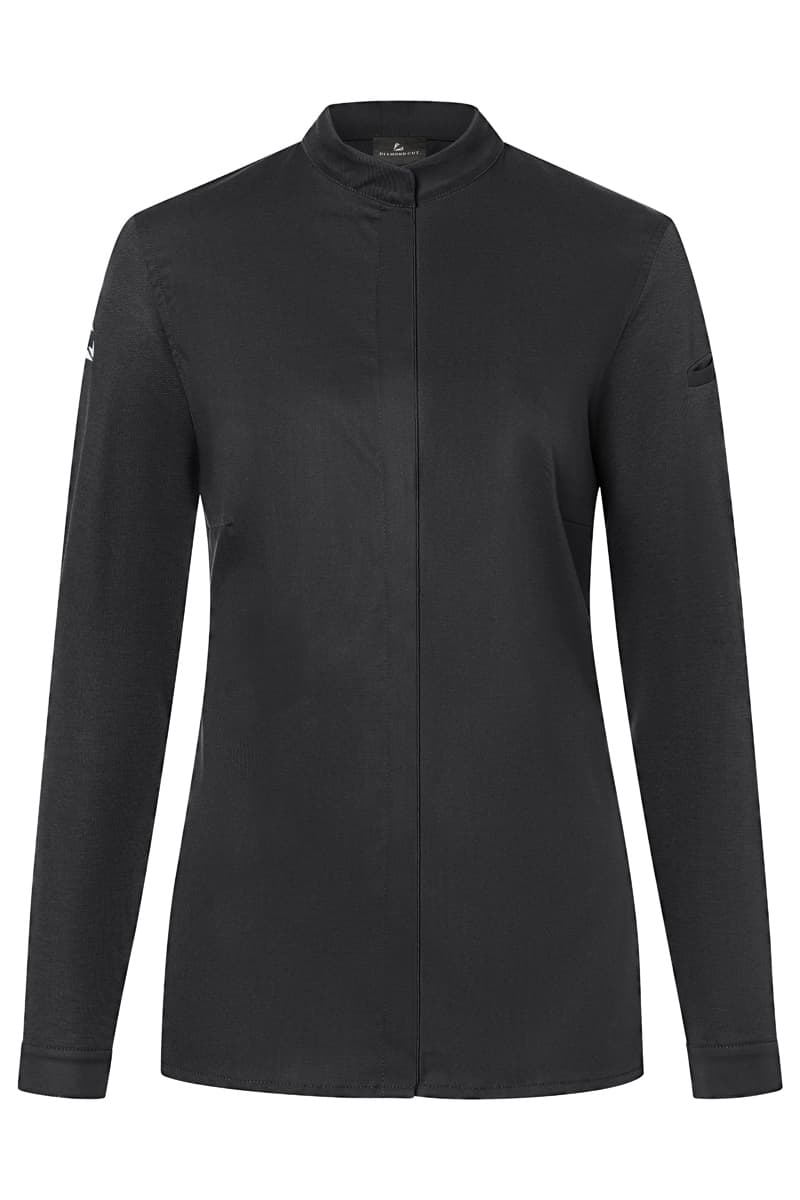 Bluza kucharska damska z długim rękawem DIAMOND CUT® Avantgarde DCJF 8/1/40 kolor czarny