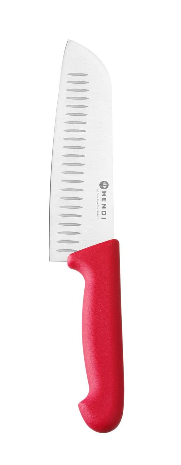 Nóż Santoku 180 mm, HACCP, HENDI, Profi Line, czerwony, (L)295mm