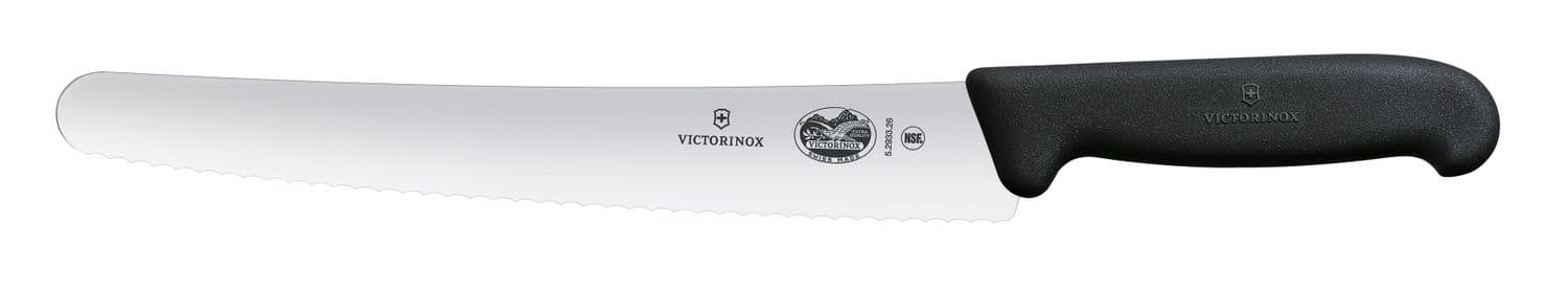 Nóż cukierniczy z ząbkowanym ostrzem, Victorinox, czarny, (L)382mm