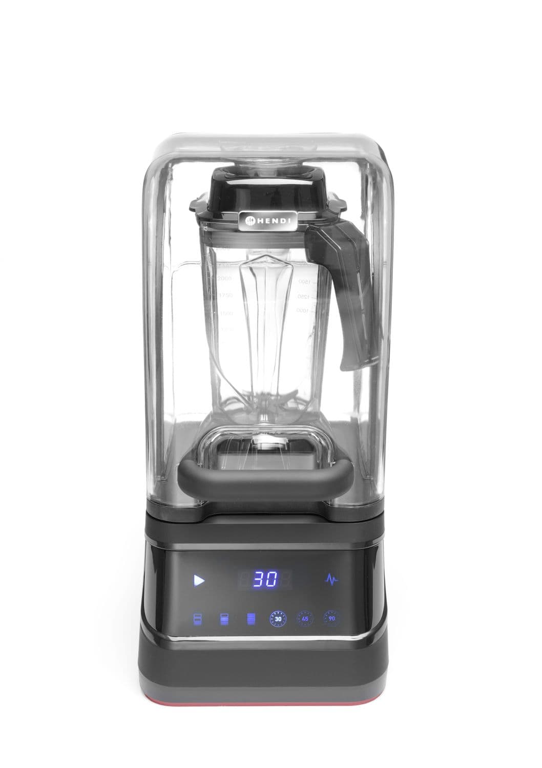 Blender barmański elektroniczny z obudową wyciszającą, HENDI, 2,5L, czarny, 230V/1680W, 250x300x(H)546mm