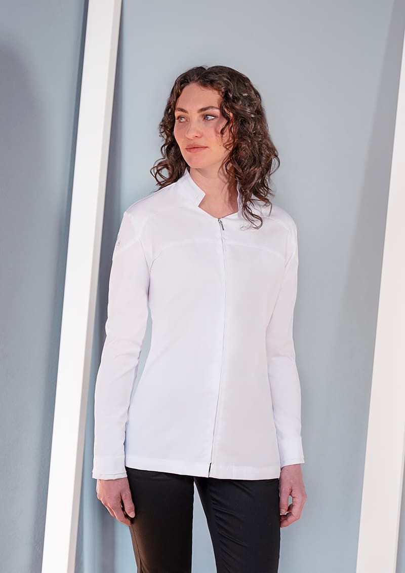 Bluza kucharska damska z długim rękawem DIAMOND CUT® Excellence DCJF 10/3/54 kolor biały