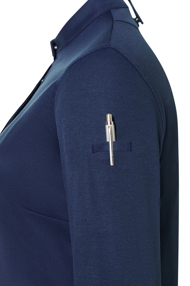 Bluza kucharska damska z długim rękawem DIAMOND CUT® Avantgarde DCJF 8/83/42 kolor stalowoniebieski