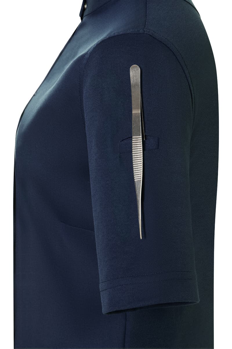 Bluza kucharska damska z krótkim rękawem DIAMOND CUT® Avantgarde DCJF 9/83/52 kolor stalowoniebieski