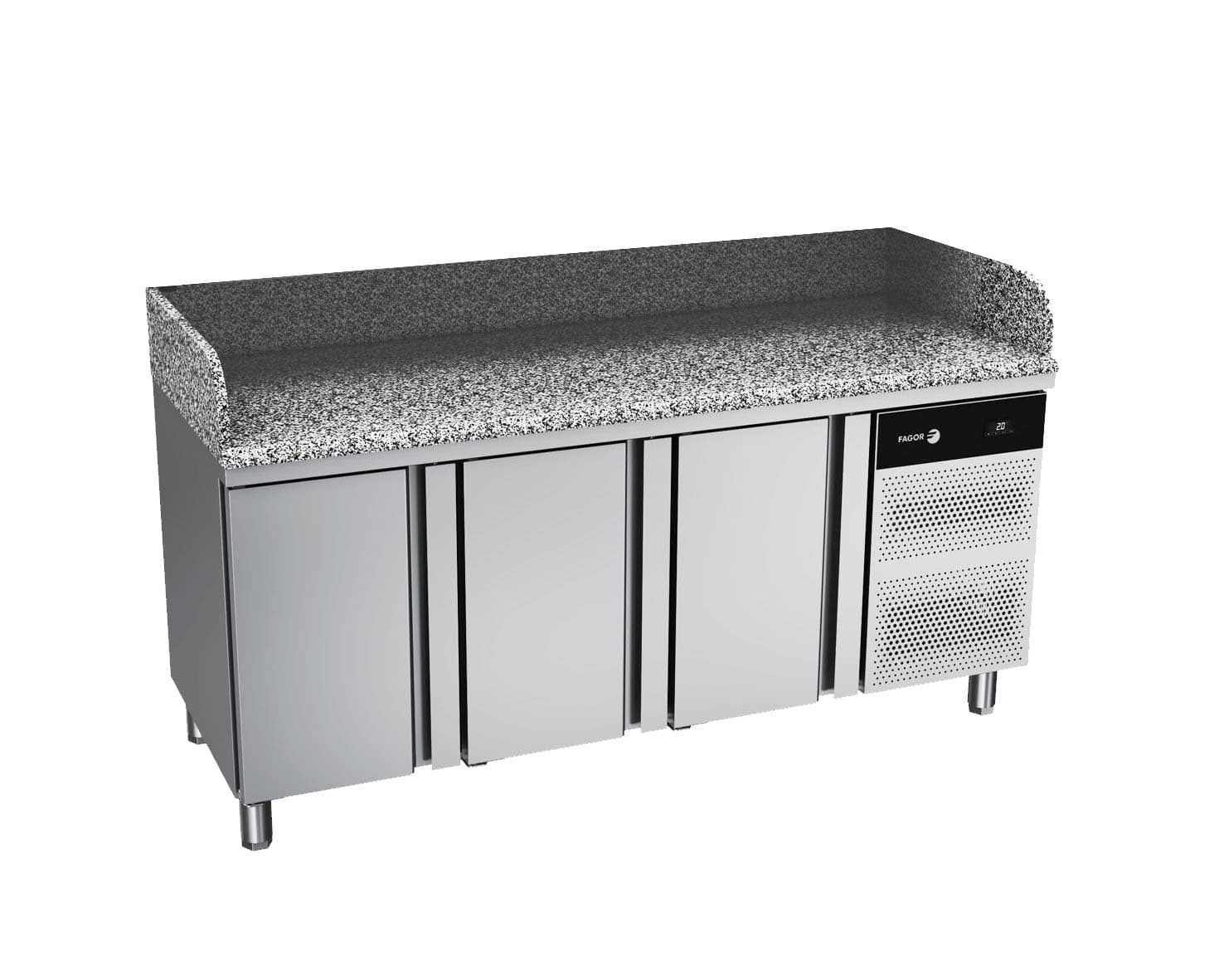 Stół do przygotowywania pizzy/ konfigurowalny 700mm z blatem granitowym CCP-3G GR