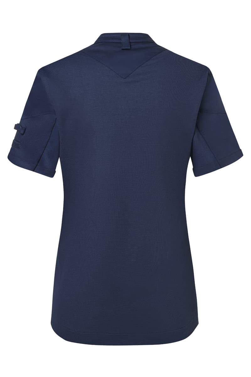 Bluza kucharska damska z krótkim rękawem DIAMOND CUT® Excellence DCJF 11/83/38 kolor stalowoniebieski