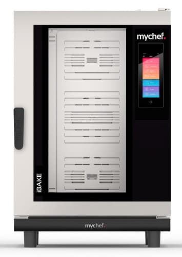 Piec konwekcyjno-parowy gazowy | piekarniczo-cukierniczy | automatyczny system myjący | 10x600x400 | 20 kW | 230 V | Mychef iBake 10G