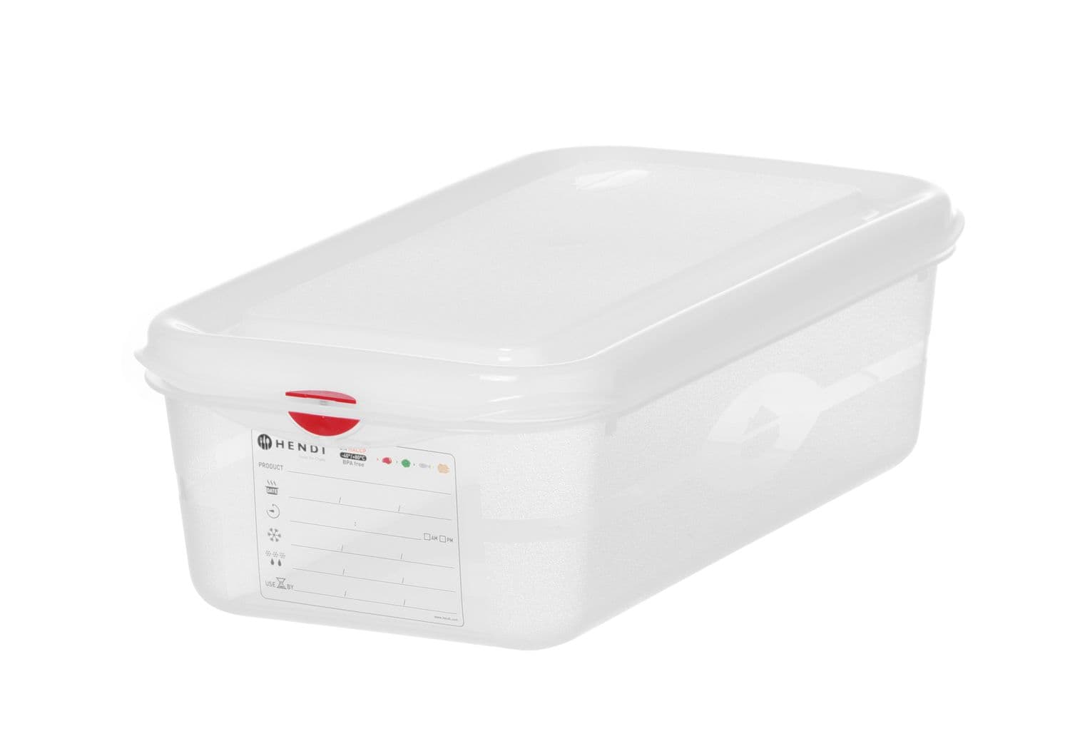 Pojemnik GN 1/3 z polipropylenu, HENDI, GN 1/3, 4L, transparentny, 325x176x(H)100mm, Prostokątny