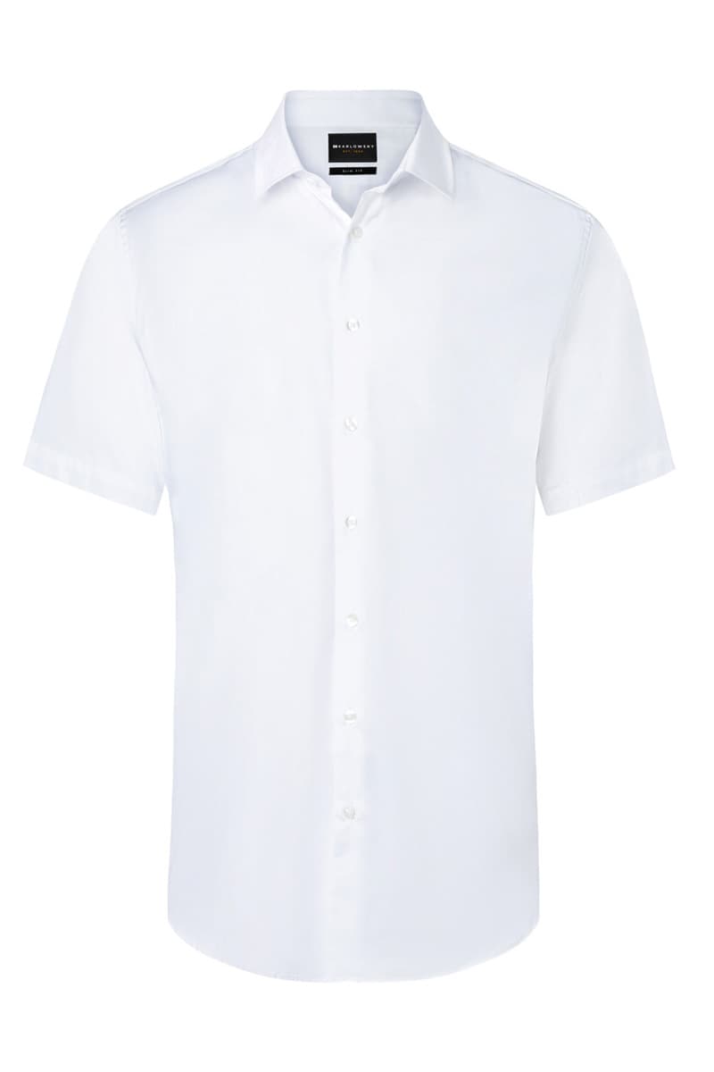 Koszula męska z krótkim rękawem Active-Stretch w kroju Modern-Fit BM 15/3/M kolor biały