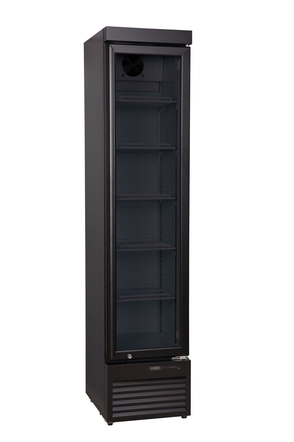 Chłodziarka ekspozycyjna SLIM, Arktic, 157L, czarny, 230V/190W, 420x535x(H)1880mm