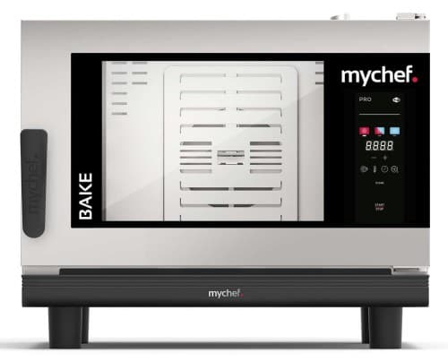 Piec konwekcyjno-parowy elektryczny | piekarniczo-cukierniczy | automatyczny system myjący | 4x600x400 | 7,3 kW | 400 V | Mychef BAKE PRO 4E
