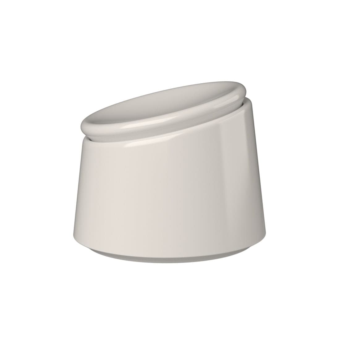 KREMA Bevel cukiernica z pokrywką 400 ml kremowa/6 szt