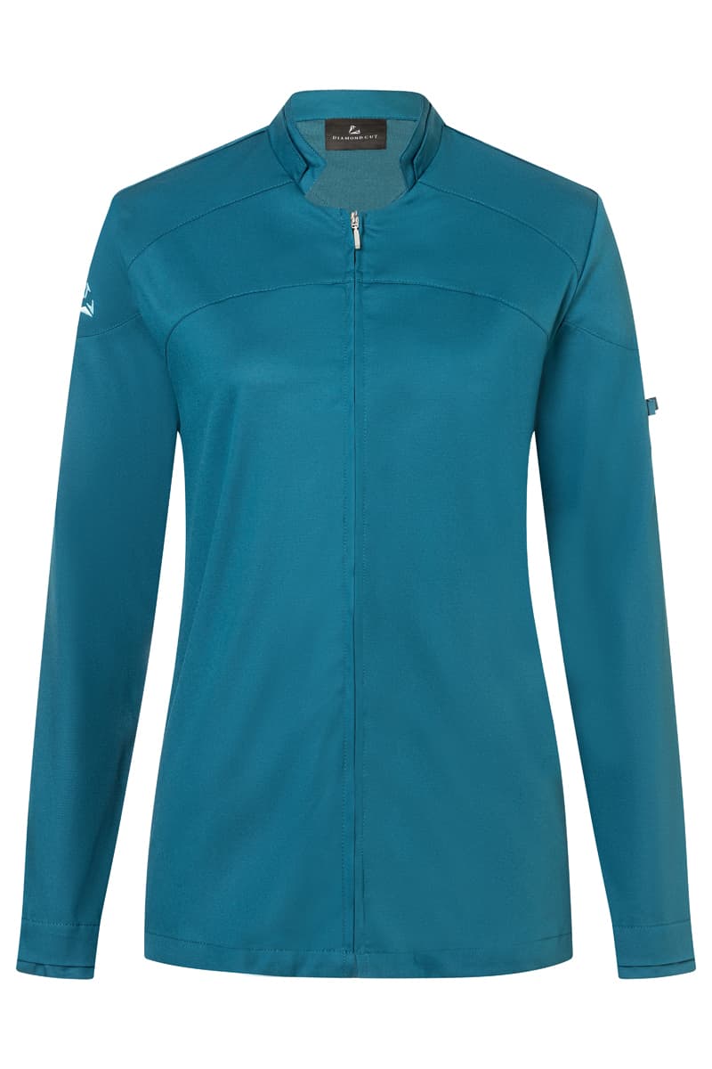 Bluza kucharska damska z długim rękawem DIAMOND CUT® Excellence DCJF 10/104/34 kolor ciemny petrol