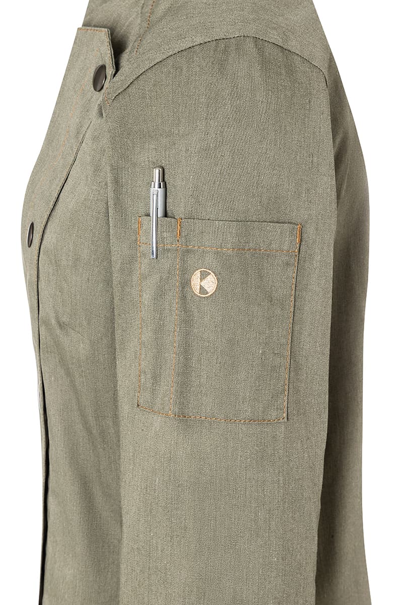 Bluza kucharska damska Jeans-Style JF 20/103/44 kolor vintage mchowa zieleń
