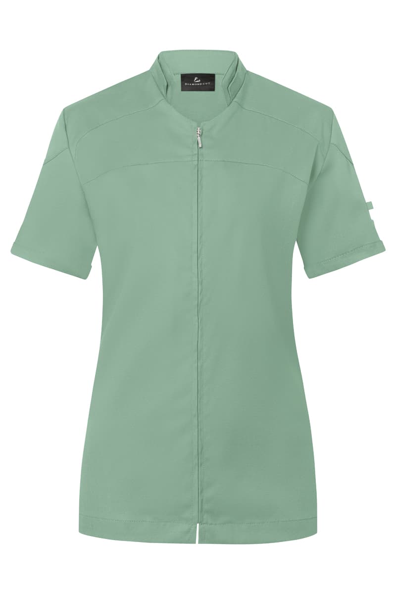 Bluza kucharska damska z krótkim rękawem DIAMOND CUT® Excellence DCJF 11/69/42 kolor pastelowa zieleń