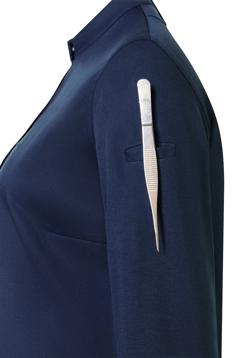 Bluza kucharska damska z długim rękawem DIAMOND CUT® Avantgarde DCJF 8/83/36 kolor stalowoniebieski