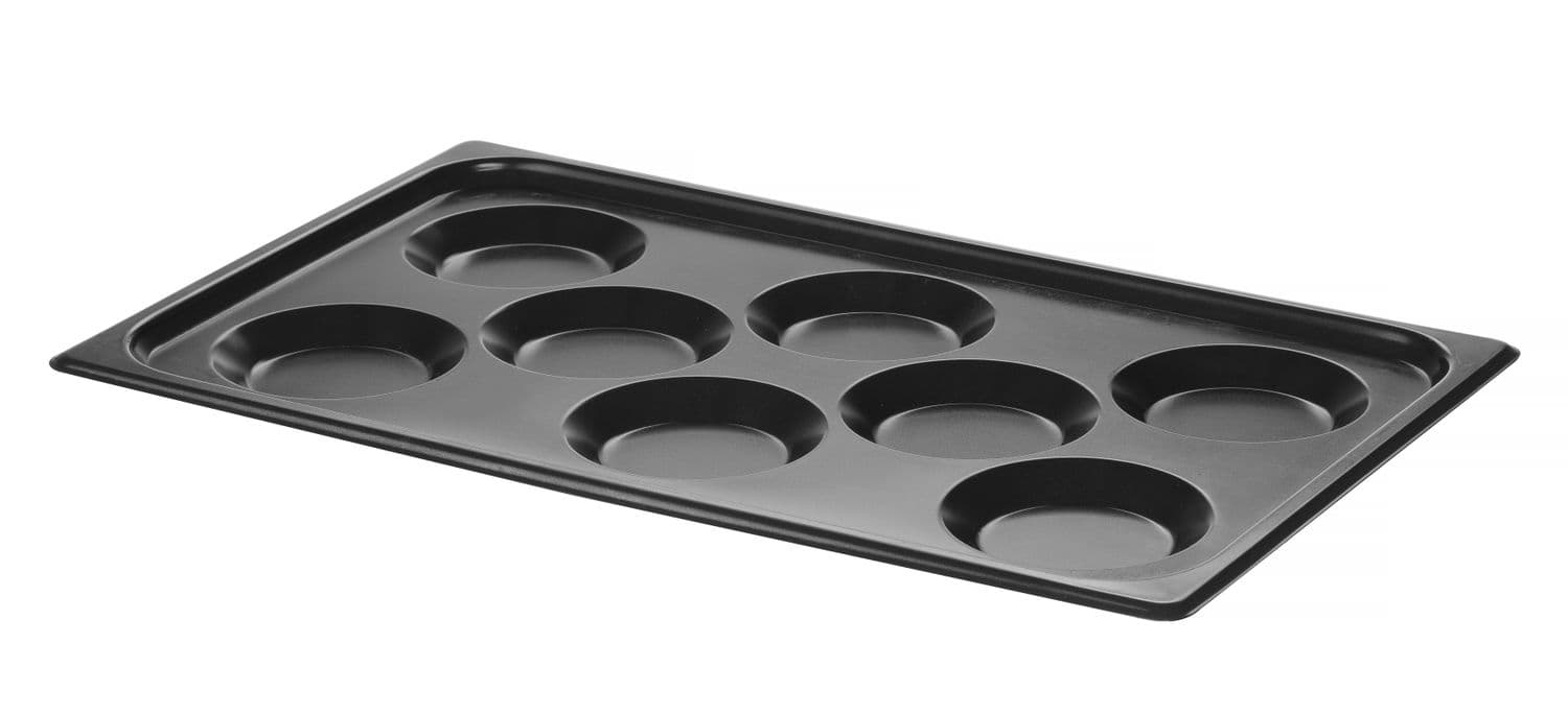 Blacha do jajek sadzonych, z powłoką nieprzywierającą CONVECTOMAT EGGPLATE, HENDI, GN 1/1, czarny, 530x325x(H)26mm