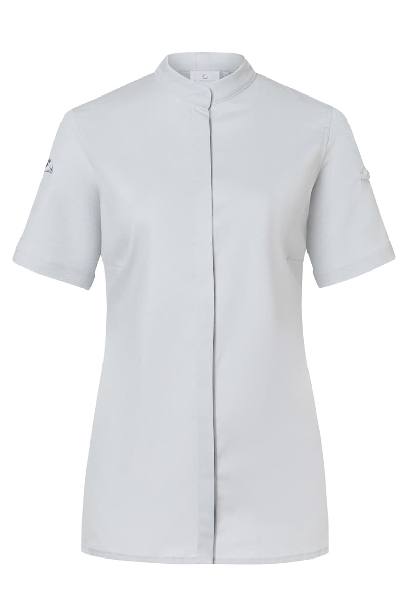 Bluza kucharska damska z krótkim rękawem DIAMOND CUT® Avantgarde DCJF 9/71/36 kolor srebrnoszary