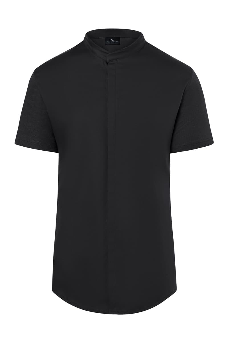 Bluza kucharska męska z krótkim rękawem DIAMOND CUT rozmiar 44 kolor czarny