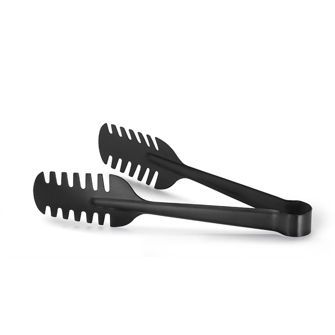 COMAS Black Satin czarne szczypce do spaghetti, dł. 24 cm, stal nierdzewna