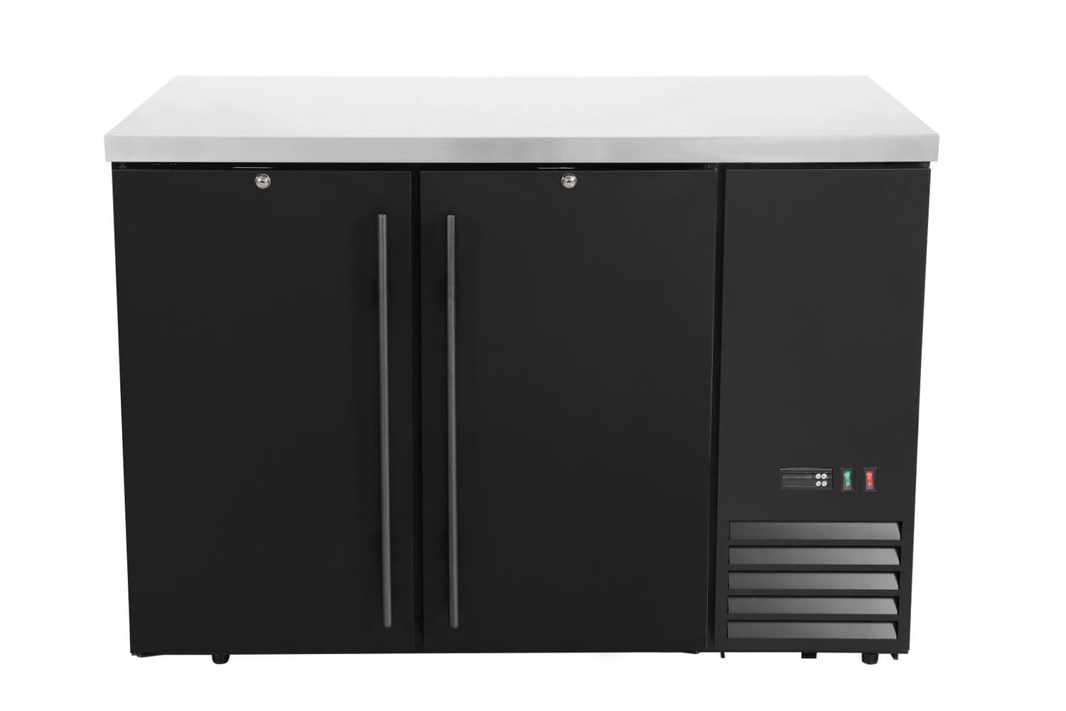 Chłodnicza lada barowa, pełne drzwi, Arktic, 4 półki, 283L, czarny, 230V/185W, 1217x631x(H)865mm