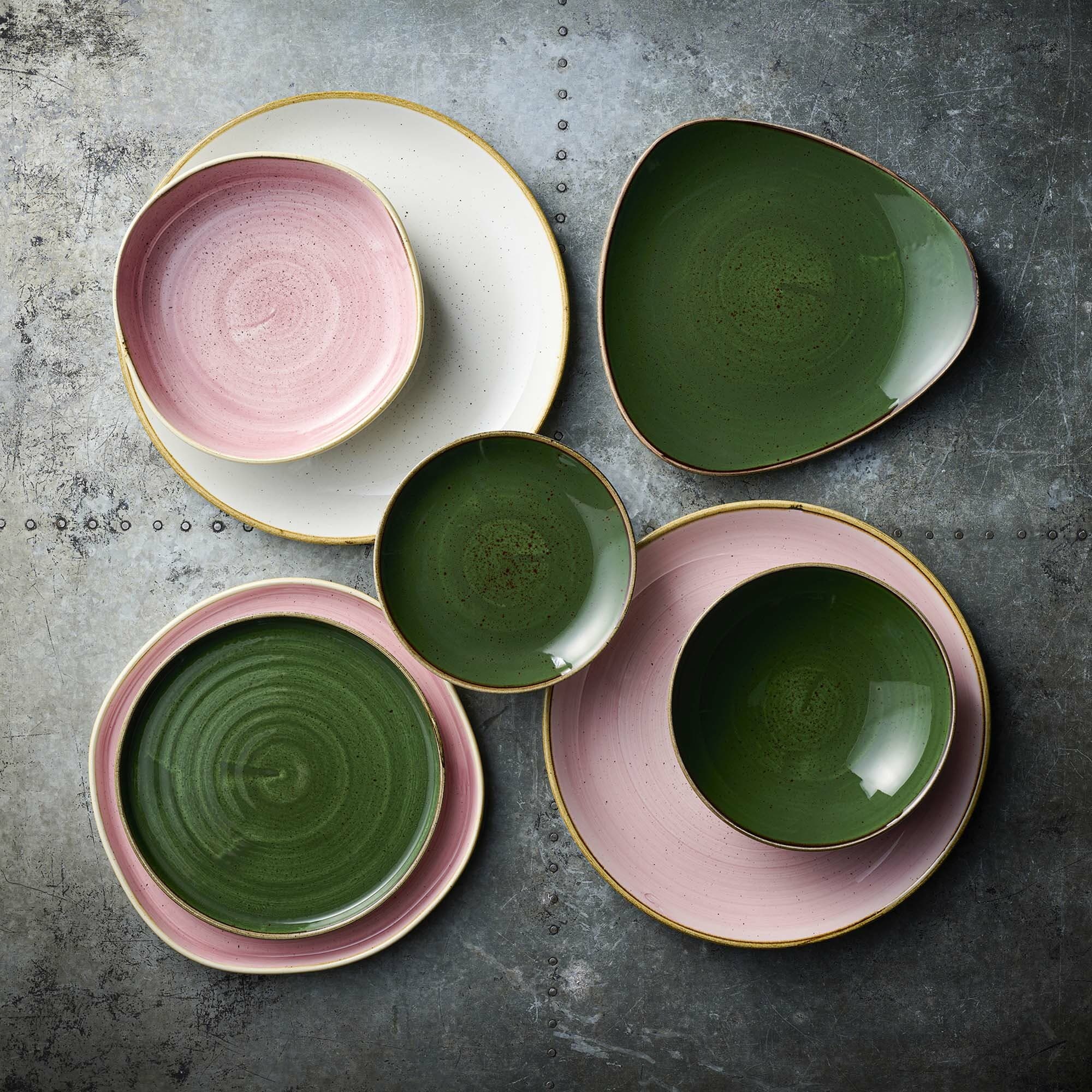 Talerz organiczny z wysokim rantem Stonecast Petal Pink, 200mm