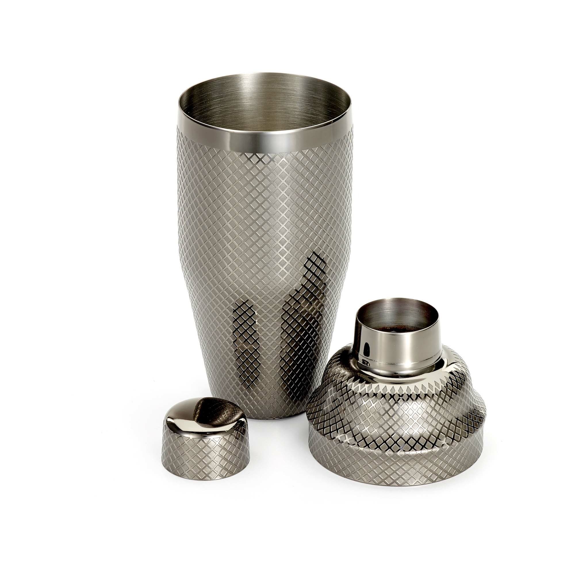 Shaker barmański 3-częściowy w stylu japońskim Diamond Lettice, czarny, BarFly, 700ml