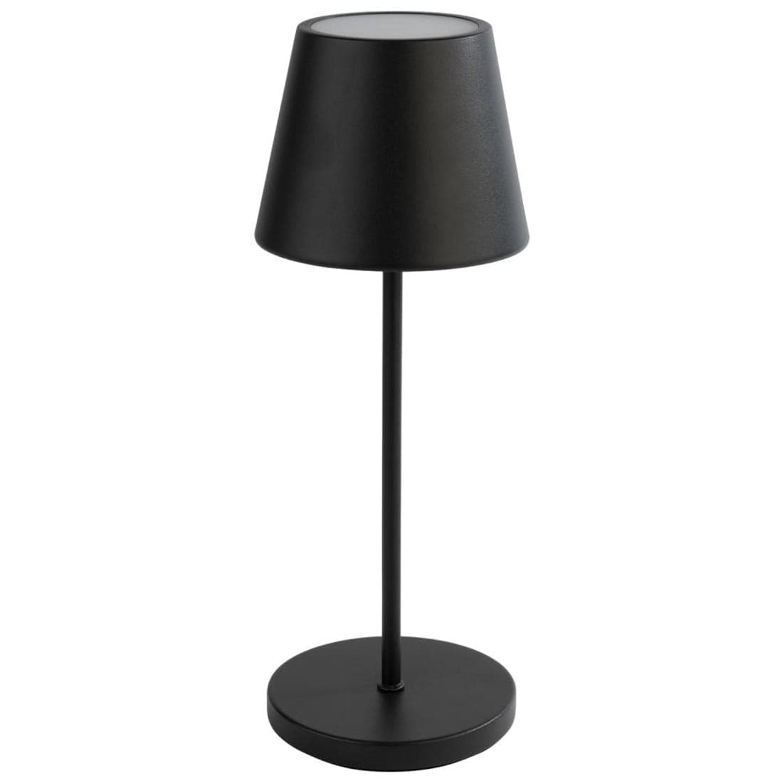 MERLE czarna lampa stołowa LED do wielokrotnego ładowania, Ø11 x 30,5 cm