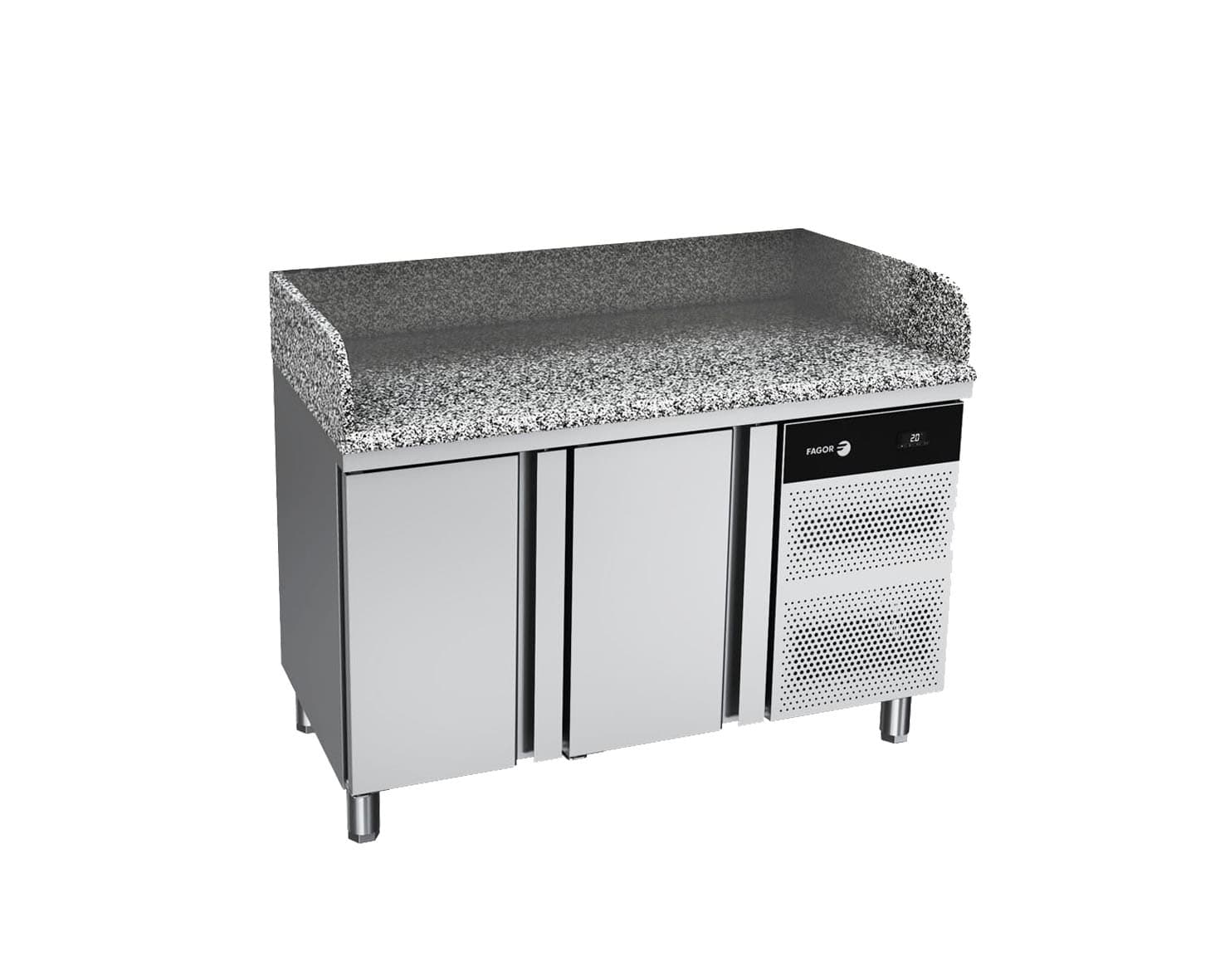Stół do przygotowywania pizzy/ konfigurowalny 700mm z blatem granitowym CCP-2G GR