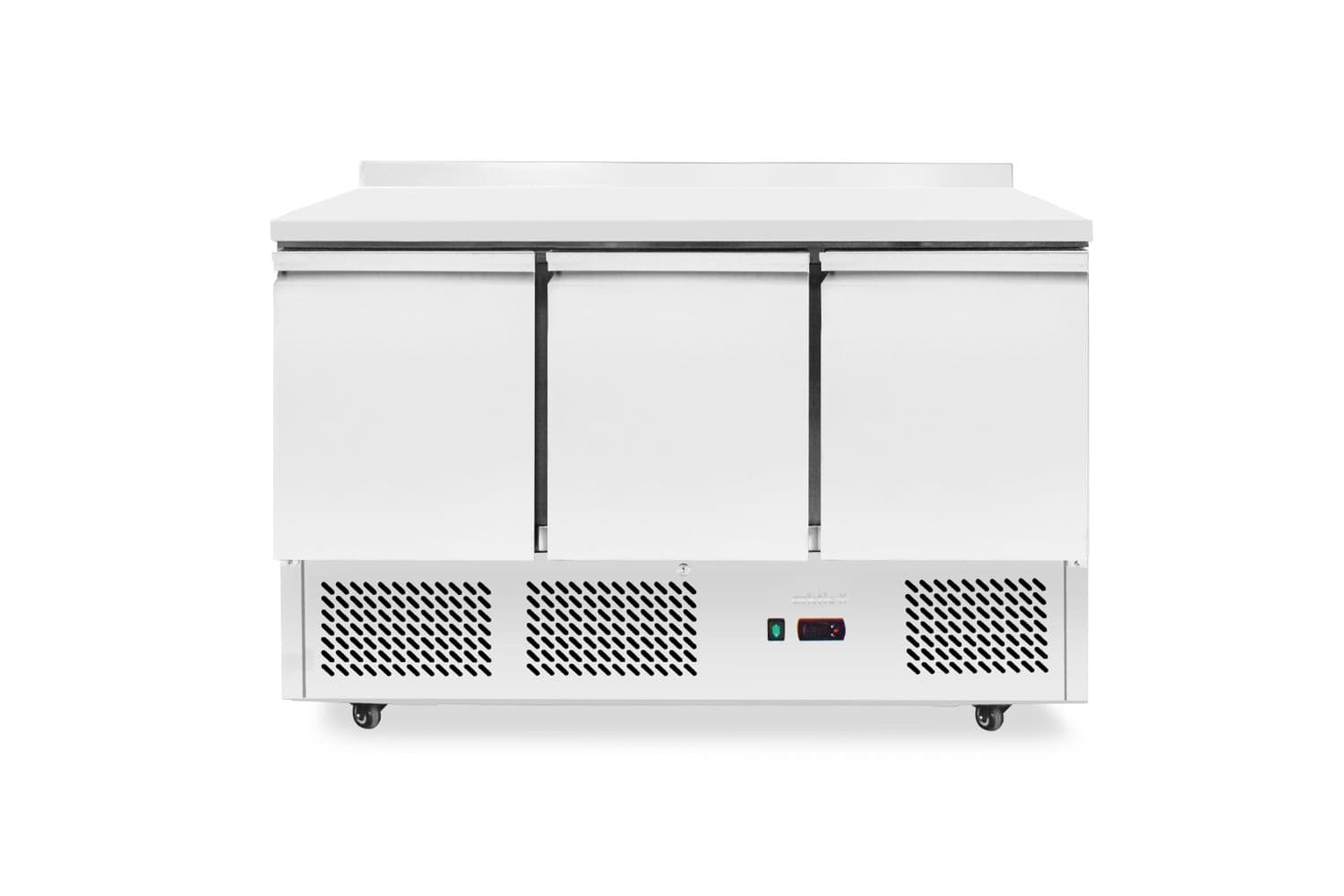 Stół chłodniczy 3-drzwiowy z blatem roboczym, Arktic, 254L, srebrny, 230V/220W, 1365x700x(H)908mm