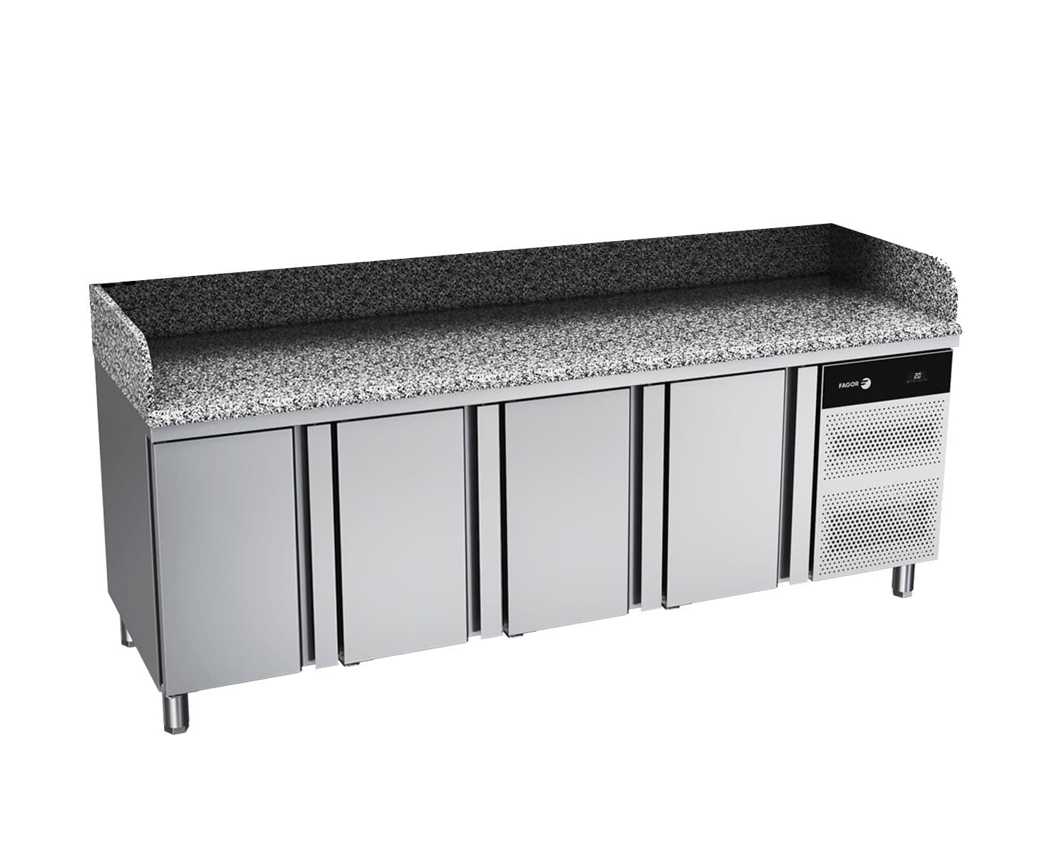 Stół do przygotowywania pizzy/ konfigurowalny 700mm z blatem granitowym CCP-4G GR