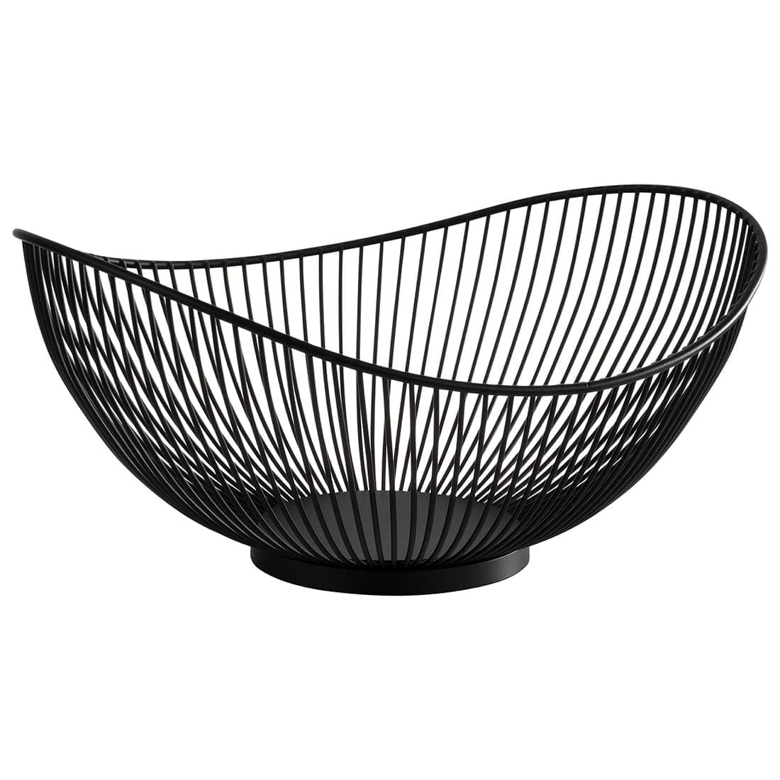 SVART czarny metalowy kosz na pieczywo i owoce, 29,5 x 25,5 x h13,5 cm