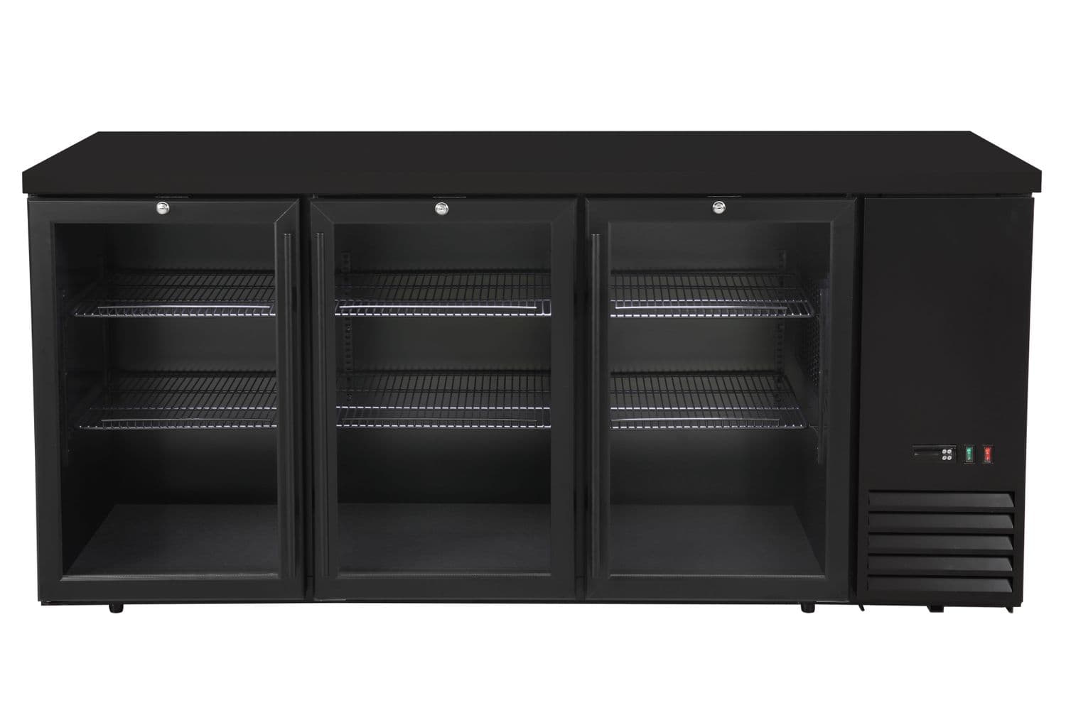 Chłodnicza lada barowa, szklane drzwi, Arktic, 6 półek, 493L, czarny, 230V/185W, 1826x631x(H)865mm