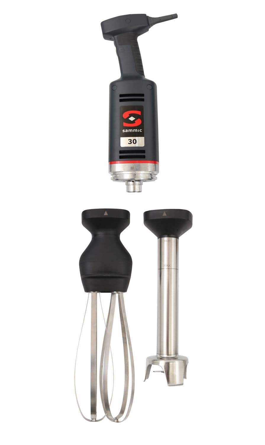 Mikser ręczny z ramieniem miksującym i wymiennym ramieniem ubijającym MB-31, Sammic, 230V/400W, ⌀98x614mm